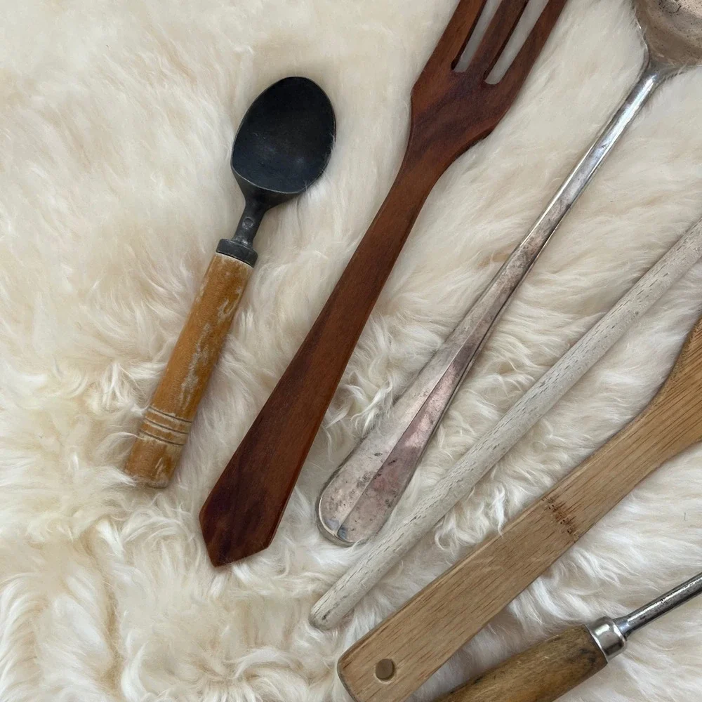 Vintage / Antique Kitchen Utensil Lot 6pc Utensils
